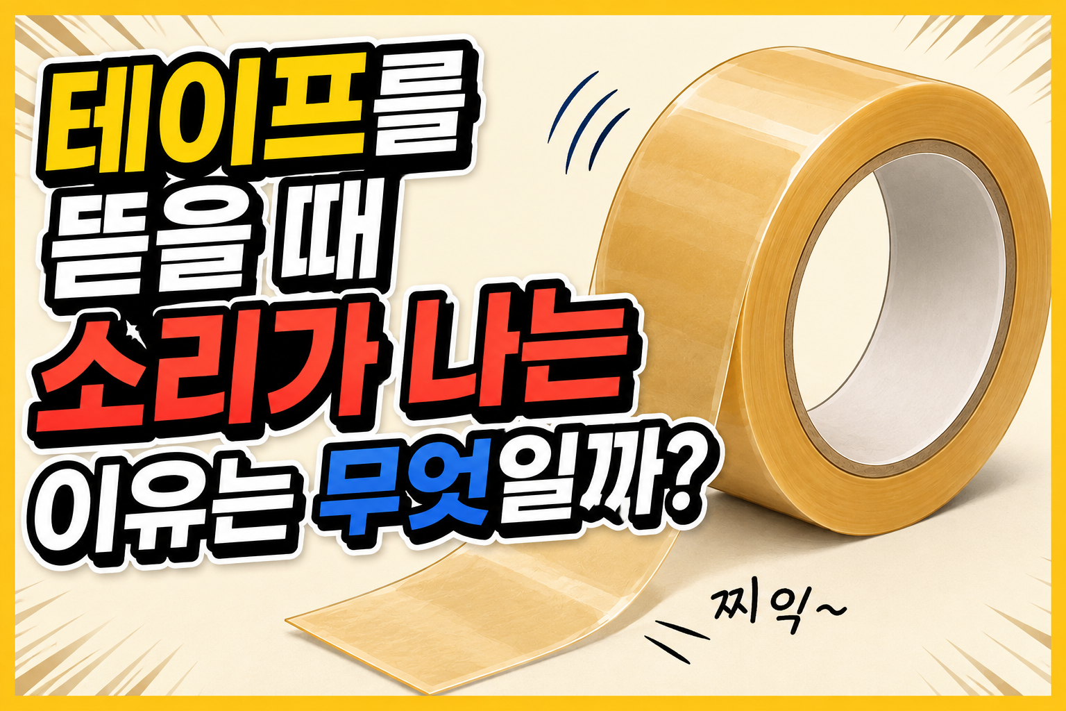 테이프를 뜯을 때 소리가 나는 이유는 무엇일까? 접착제와 미세한 균열이 만드는 놀라운 소리