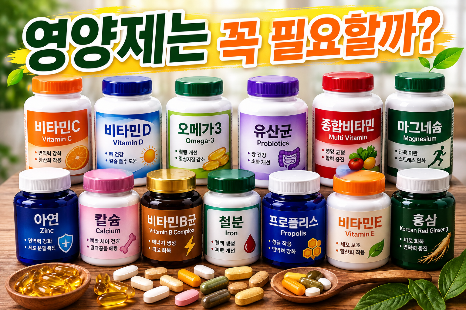 영양제는 꼭 필요할까? 결핍이 있는 사람과 부족하기 쉬운 사람은 다르다.