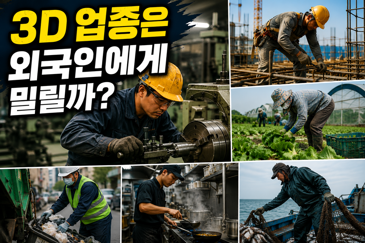 3D 업종은 외국인에게 밀릴까? 한국 노동시장의 현실과 독일·일본의 외국인 고용 방식