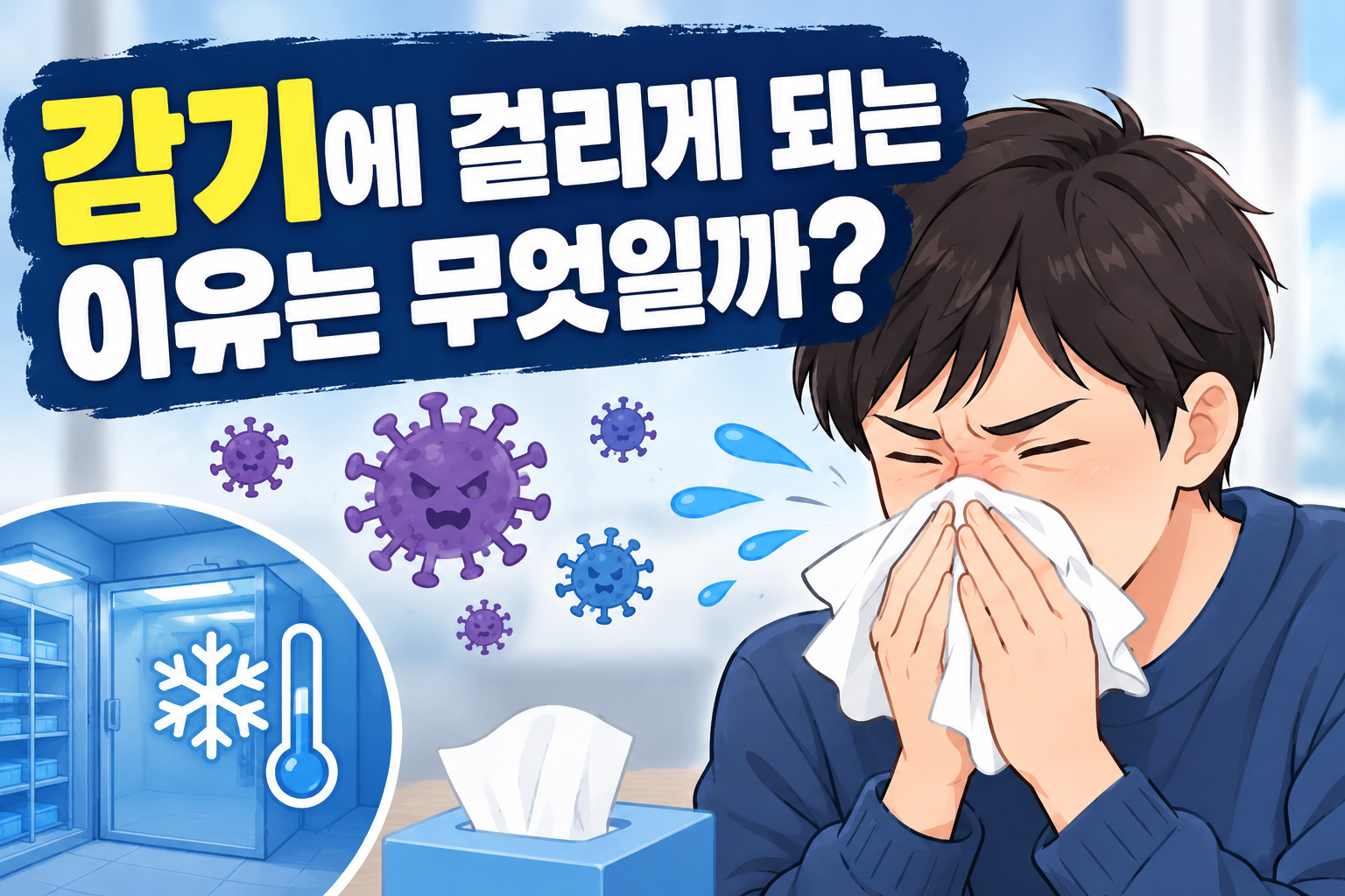감기에 걸리게 되는 이유는 무엇일까? 추운 곳에 들어가면 정말 감기에 걸릴까?